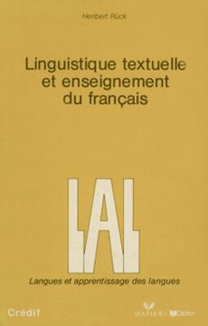 Imagem de LINGUSTIQUE TEXTUELLE ET ENSEIGNEMENT DU FRANCAIS - LAL