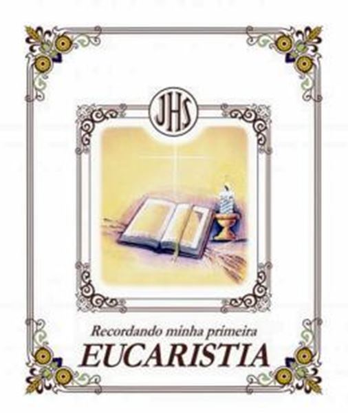 Picture of RECORDANDO MINHA PRIMEIRA EUCARISTIA - BIBLIA,VELA,TRIGO (LUXO)